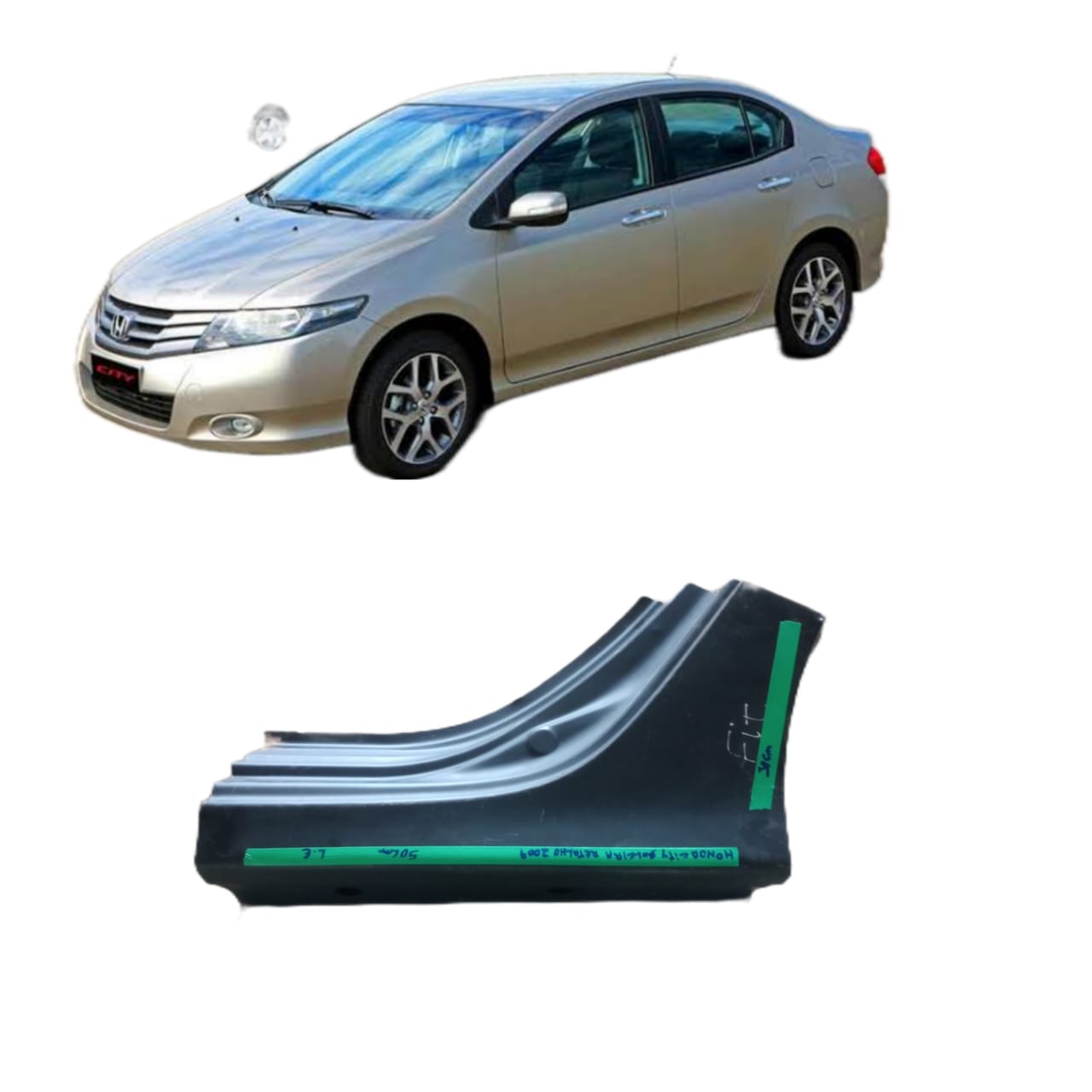 RETALHO DA BOTINHA LADO ESQUERDA HONDA CITY 2009/14