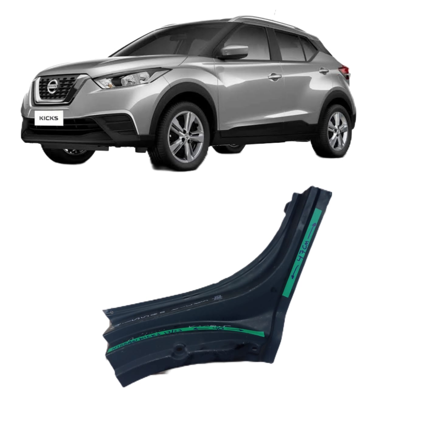 Soleira Retalho Nissan Kicks Esquerdo 17/22