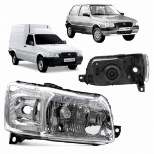 Farol Fiorino Uno Cromado 2004 a 2013 Lado Direito NOVO ORIGINAL 01690795