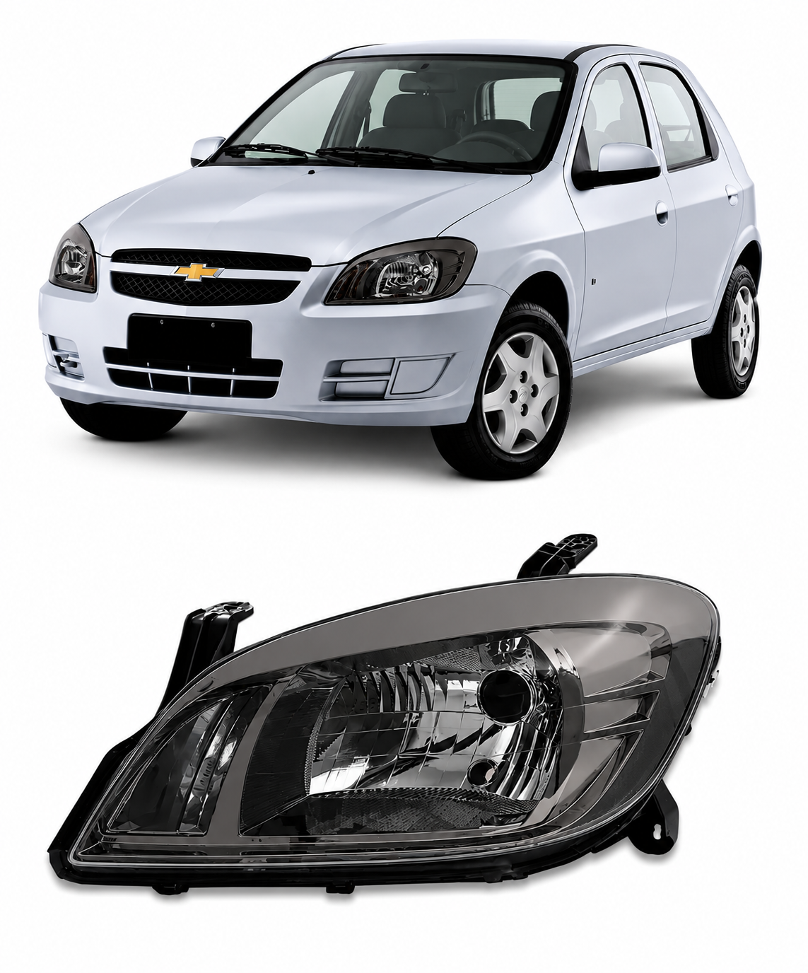 Farol Darck Crome Celta 2007 a 2016 Lado Esquerdo NOVO ORIGINAL 160757