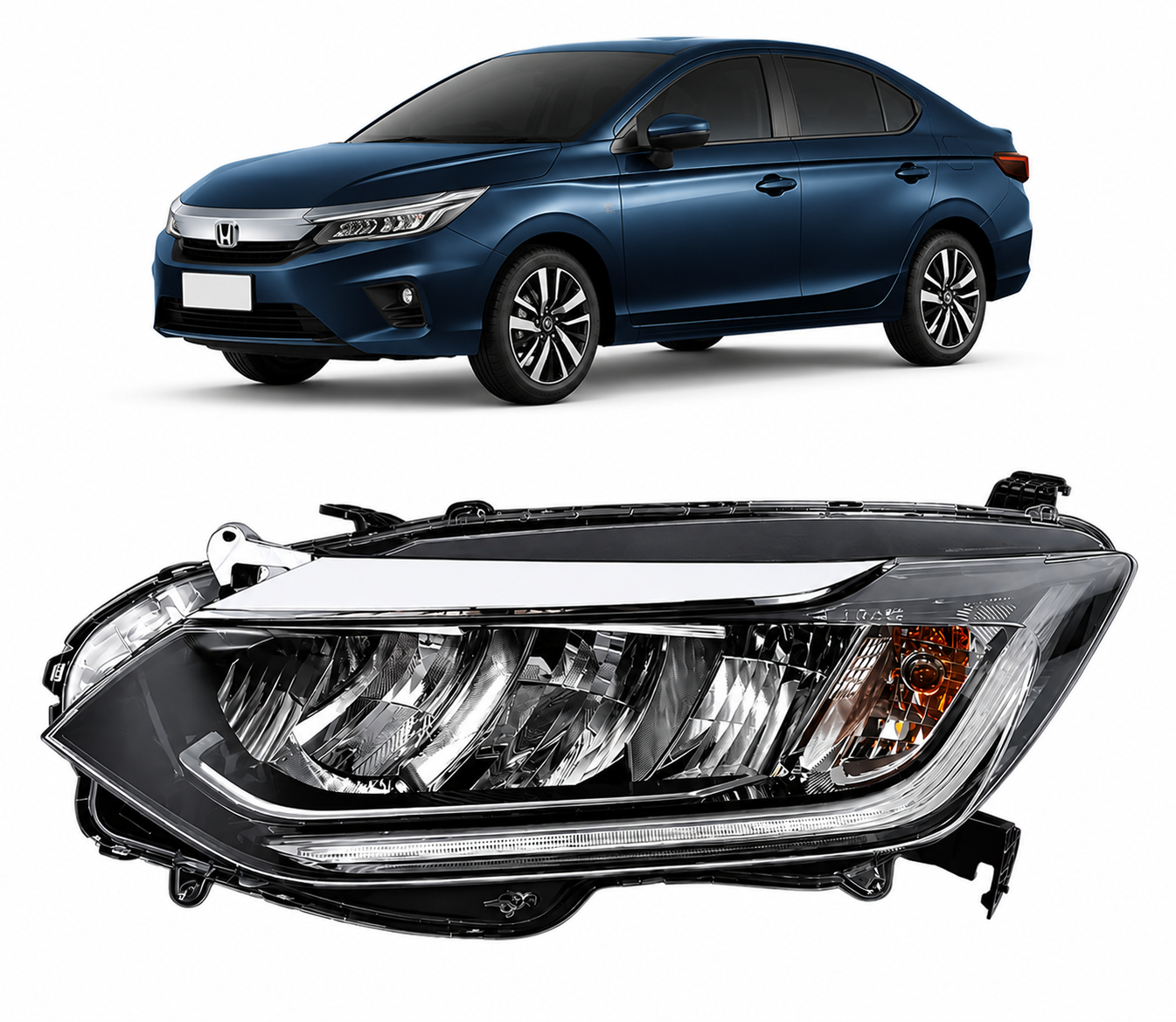 FAROL HONDA CITY 2015 a 2021 LADO ESQUERDO USADO w4045