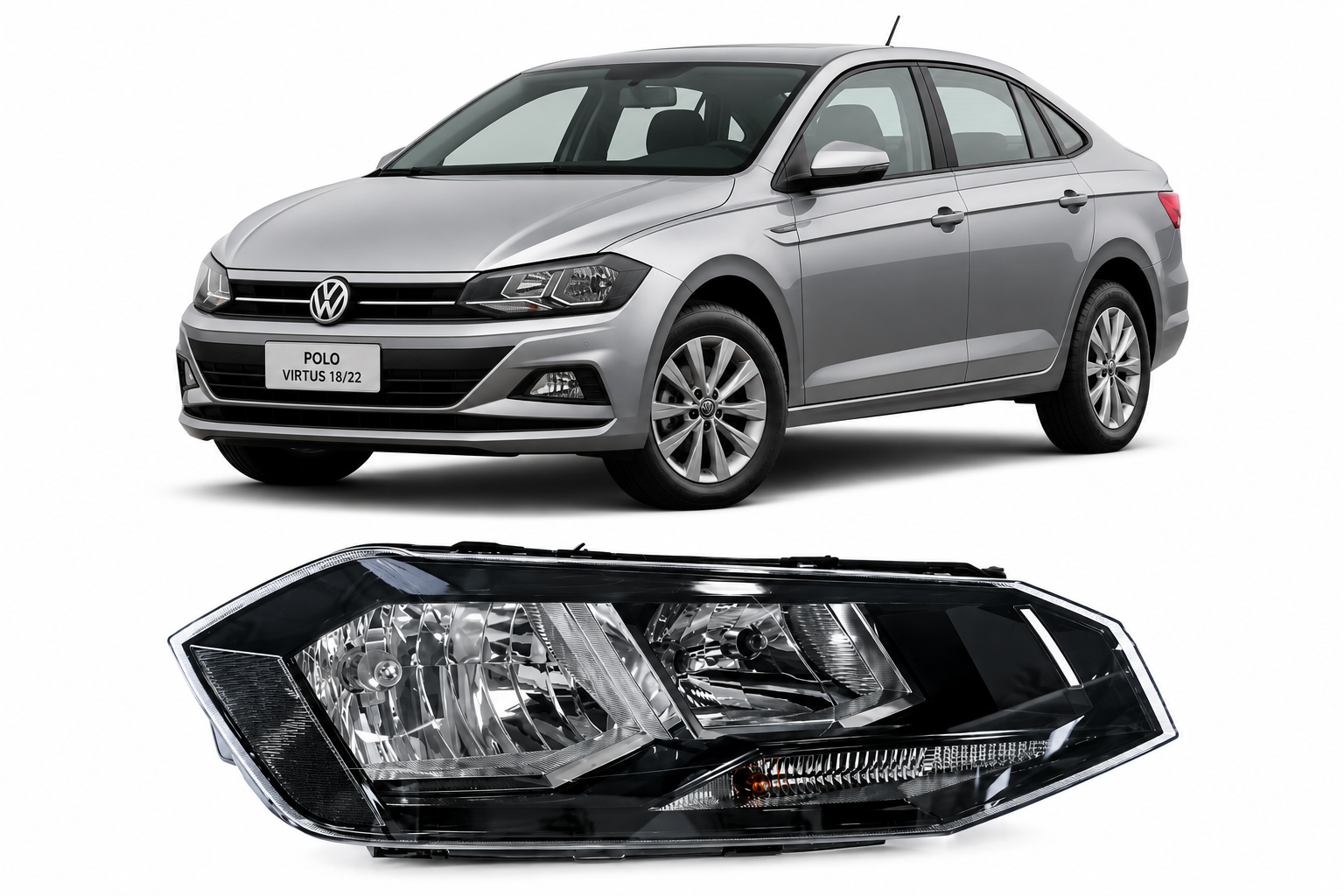 Farol Polo Virtus 2018 a 2022 Lado Direito 6EA941006S NOVO ORIGINAL