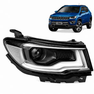 Farol Jeep Compass com LED sem XENON 2017 a 2020 Lado Direito USADO ORIGINAL 00534802000