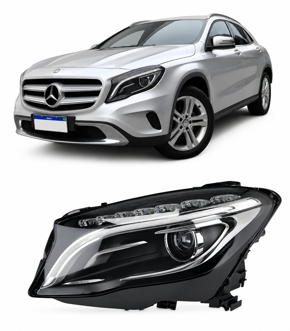 Farol Mercedes Benz Gla 200 2014\2015\2016\2017 Lado Esquerdo usado original A1569061700